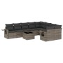Set de sofás de jardín 10 pzas con cojines ratán sintético gris de , Conjuntos de jardín - Ref: Foro24-3220649, Precio: 590,8...