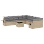 Set de sofás de jardín 11pzas con cojines ratán sintético beige de , Conjuntos de jardín - Ref: Foro24-3220718, Precio: 689,3...