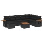 Set de sofás de jardín 8 piezas y cojines ratán sintético negro de , Conjuntos de jardín - Ref: Foro24-3227091, Precio: 549,9...