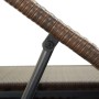 Tumbona para 2 personas con cojín ratán sintético marrón de vidaXL, Camas para exteriores - Ref: Foro24-46239, Precio: 281,88...