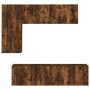 Muebles de TV de pared 5 pzas madera ingeniería roble ahumado en Muebles TV | Comprar online en Foru.es