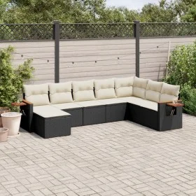 Set de sofás de jardín 8 piezas y cojines ratán sintético negro de , Conjuntos de jardín - Ref: Foro24-3227085, Precio: 471,4...