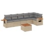 Set sofás de jardín 7 piezas y cojines ratán sintético beige de , Conjuntos de jardín - Ref: Foro24-3226836, Precio: 438,72 €...