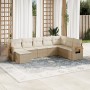 Juego de sofás de jardín con cojines beige 8 pzas ratán PE de , Conjuntos de jardín - Ref: Foro24-3227087, Precio: 557,71 €, ...