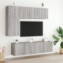 Muebles de TV de pared 5 pzas madera de ingeniería gris Sonoma en Muebles TV | Comprar online en Foru.es