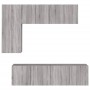 Muebles de TV de pared 5 pzas madera de ingeniería gris Sonoma en Muebles TV | Comprar online en Foru.es