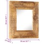 Espejo tallado a mano madera maciza de mango 50x50x2,5 cm en Espejos | Comprar online en Foru.es