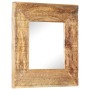 Espejo tallado a mano madera maciza de mango 50x50x2,5 cm en Espejos | Comprar online en Foru.es
