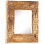 Espejo tallado a mano madera maciza de mango 50x50x2,5 cm en Espejos | Comprar online en Foru.es