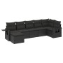 Set de comedor de jardín 7 pzas y cojines ratán sintético negro de , Conjuntos de jardín - Ref: Foro24-3252812, Precio: 471,6...