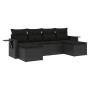 Set de sofás de jardín 6 piezas y cojines ratán sintético negro de , Conjuntos de jardín - Ref: Foro24-3252852, Precio: 405,3...