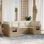 Juego de sofás jardín con cojines 6 pzas ratán sintético beige de , Conjuntos de jardín - Ref: Foro24-3252915, Precio: 486,23...
