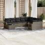 Set de sofás de jardín 10 pzas con cojines ratán sintético gris de , Conjuntos de jardín - Ref: Foro24-3252997, Precio: 625,7...