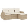 Juego de sofás jardín con cojines 4 pzas ratán sintético beige de , Conjuntos de jardín - Ref: Foro24-3221267, Precio: 291,61...