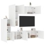 Muebles de TV de pared 5 piezas madera de ingeniería blanco en Muebles TV | Comprar online en Foru.es