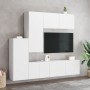 Muebles de TV de pared 5 piezas madera de ingeniería blanco en Muebles TV | Comprar online en Foru.es