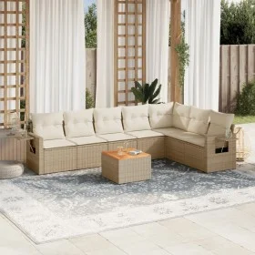 Juego de sofás de jardín con cojines beige 8 pzas ratán PE de , Sofás modulares de exterior - Ref: Foro24-3224595, Precio: 55...