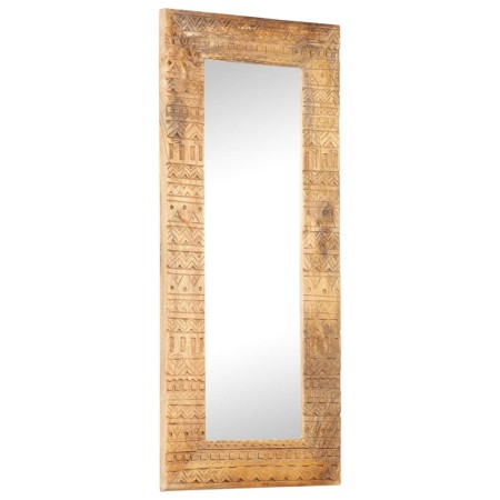 Espejo tallado a mano madera maciza de mango 110x50x2,5 cm en Espejos | Comprar online en Foru.es