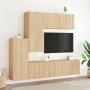 Muebles de TV de pared 5 pzas madera de ingeniería roble Sonoma en Muebles TV | Comprar online en Foru.es