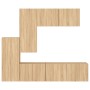 Muebles de TV de pared 5 pzas madera de ingeniería roble Sonoma en Muebles TV | Comprar online en Foru.es
