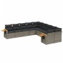 Set de sofás de jardín 10 pzas con cojines ratán sintético gris de , Conjuntos de jardín - Ref: Foro24-3227194, Precio: 603,3...