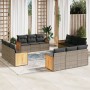 Set de sofás de jardín 12 pzas con cojines ratán sintético gris de , Conjuntos de jardín - Ref: Foro24-3227516, Precio: 841,6...