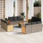 Set sofás de jardín con cojines 13 piezas ratán sintético gris de , Conjuntos de jardín - Ref: Foro24-3227523, Precio: 880,99...
