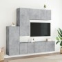 Muebles de TV de pared 5 pzas madera ingeniería gris hormigón en Muebles TV | Comprar online en Foru.es