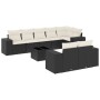 Set de sofás de jardín 8 piezas y cojines ratán sintético negro de , Conjuntos de jardín - Ref: Foro24-3222825, Precio: 545,3...