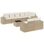 Set de sofás de jardín 9 pzas con cojines ratán sintético beige de , Conjuntos de jardín - Ref: Foro24-3222827, Precio: 644,7...