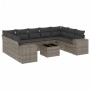 Set de sofás de jardín 10 pzas con cojines ratán sintético gris de , Conjuntos de jardín - Ref: Foro24-3223009, Precio: 602,4...