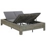 Tumbona para 2 personas con cojín ratán sintético gris de vidaXL, Camas para exteriores - Ref: Foro24-46240, Precio: 294,84 €...