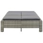 Tumbona para 2 personas con cojín ratán sintético gris de vidaXL, Camas para exteriores - Ref: Foro24-46240, Precio: 294,84 €...