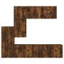 Muebles de TV de pared 5 pzas madera ingeniería roble ahumado en Muebles TV | Comprar online en Foru.es