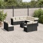 Set de sofás de jardín 12 piezas cojines ratán sintético negro de , Conjuntos de jardín - Ref: Foro24-3217826, Precio: 627,36...