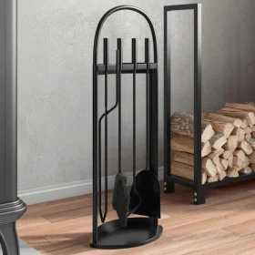 Fireplace tool set 5 pieces steel 23x15x66 cm by , fireplace tools - Ref: Foro24-156379, Price: 65,22 €, Discount: %