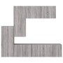 Muebles de TV de pared 5 pzas madera de ingeniería gris Sonoma en Muebles TV | Comprar online en Foru.es