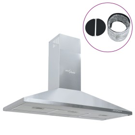 Campana extractora de acero inoxidable 90 cm de , Extractores - Ref: Foro24-155970, Precio: 175,85 €, Descuento: %