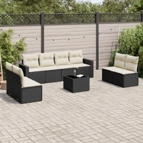 Set de sofás de jardín 8 piezas y cojines ratán sintético negro de , Conjuntos de jardín - Ref: Foro24-3218846, Precio: 490,4...