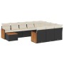Set de sofás de jardín 11 pzas y cojines ratán sintético negro de , Conjuntos de jardín - Ref: Foro24-3228044, Precio: 596,94...