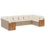 Juego de sofás jardín con cojines beige 10 pzas ratán sintético de , Conjuntos de jardín - Ref: Foro24-3228004, Precio: 625,3...