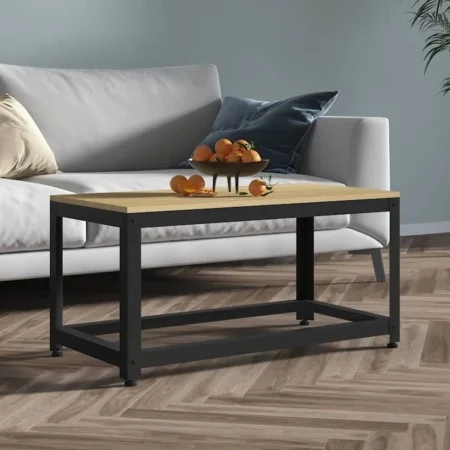 Mesita de centro MDF y hierro marrón claro y negro 90x45x45 cm de vidaXL, Mesas de centro - Ref: Foro24-286081, Precio: 78,93...