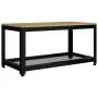 MDF and iron coffee table light brown and black 90x45x45 cm by vidaXL, Coffee table - Ref: Foro24-286081, Price: 78,93 €, Dis...