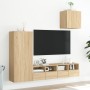 Muebles de TV de pared 4 pzas madera de ingeniería roble Sonoma en Muebles TV | Comprar online en Foru.es