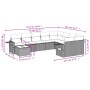 Set de sofás de jardín 10 pzas cojines ratán sintético negro de , Conjuntos de jardín - Ref: Foro24-3220654, Precio: 626,14 €...