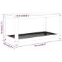 MDF and iron coffee table light brown and black 90x45x45 cm by vidaXL, Coffee table - Ref: Foro24-286081, Price: 78,93 €, Dis...
