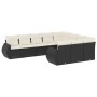 Set de sofás de jardín 10 pzas cojines ratán sintético negro de , Sofás modulares de exterior - Ref: Foro24-3221885, Precio: ...