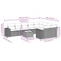 Set de sofás de jardín 10 pzas con cojines ratán sintético gris de , Conjuntos de jardín - Ref: Foro24-3223049, Precio: 602,4...
