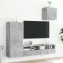 Muebles de TV de pared 4 pzas madera ingeniería gris hormigón en Muebles TV | Comprar online en Foru.es