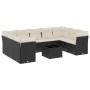 Set de sofás de jardín 10 pzas cojines ratán sintético negro de , Conjuntos de jardín - Ref: Foro24-3218136, Precio: 546,52 €...
